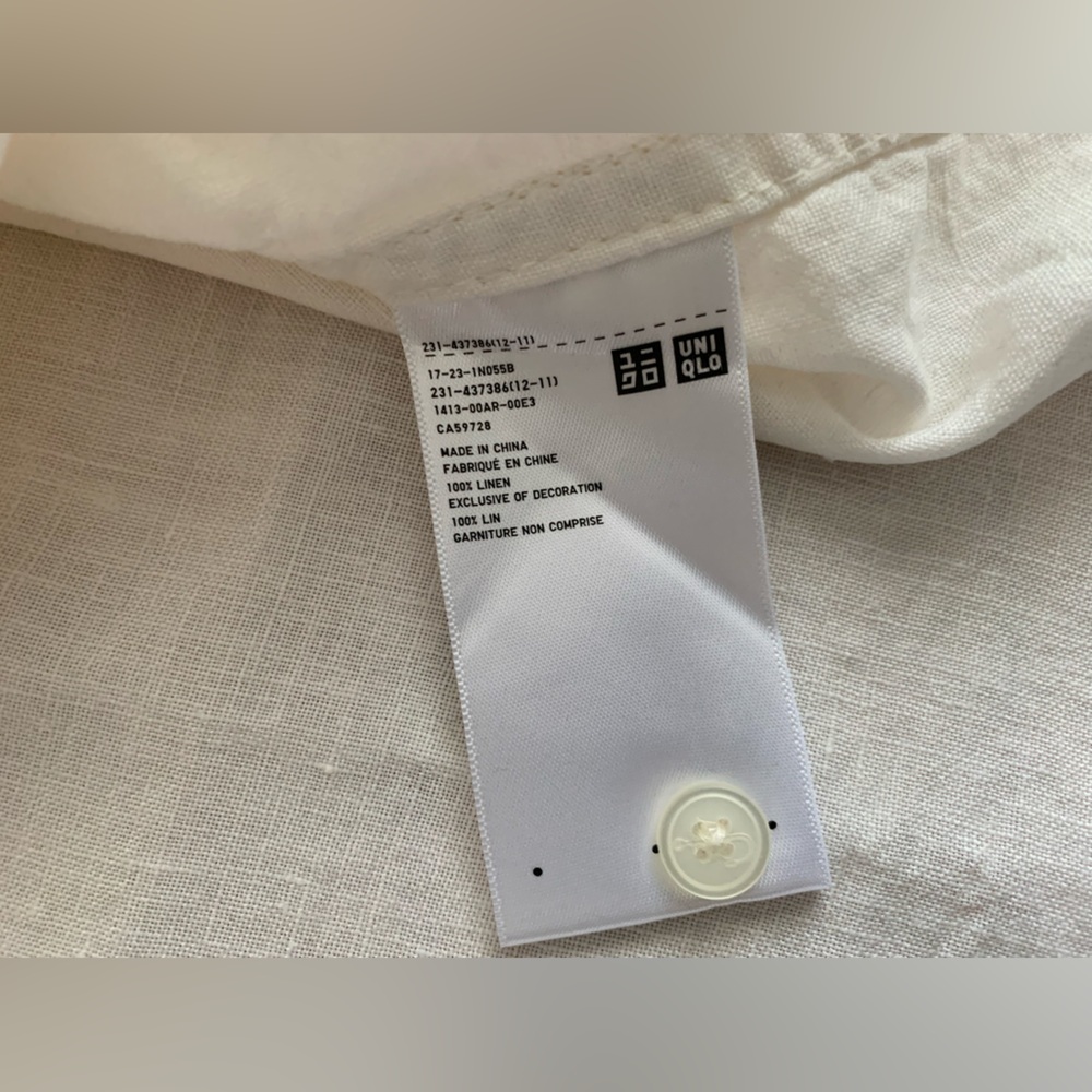 JW Anderson x Uniqlo - Linen Sleeveless Long Shirt Dress Cream | oversized - Picture 9 of 9